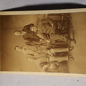 Antique Cabinet Card of Four Distinguished Men Sitting